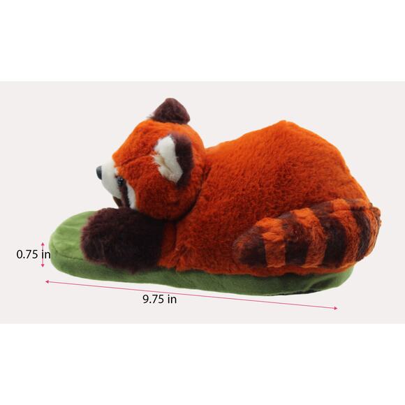 Women Slippers Openhaha Fluffy Raccoon‎ Slippers Size 9W - Picture 2 of 6